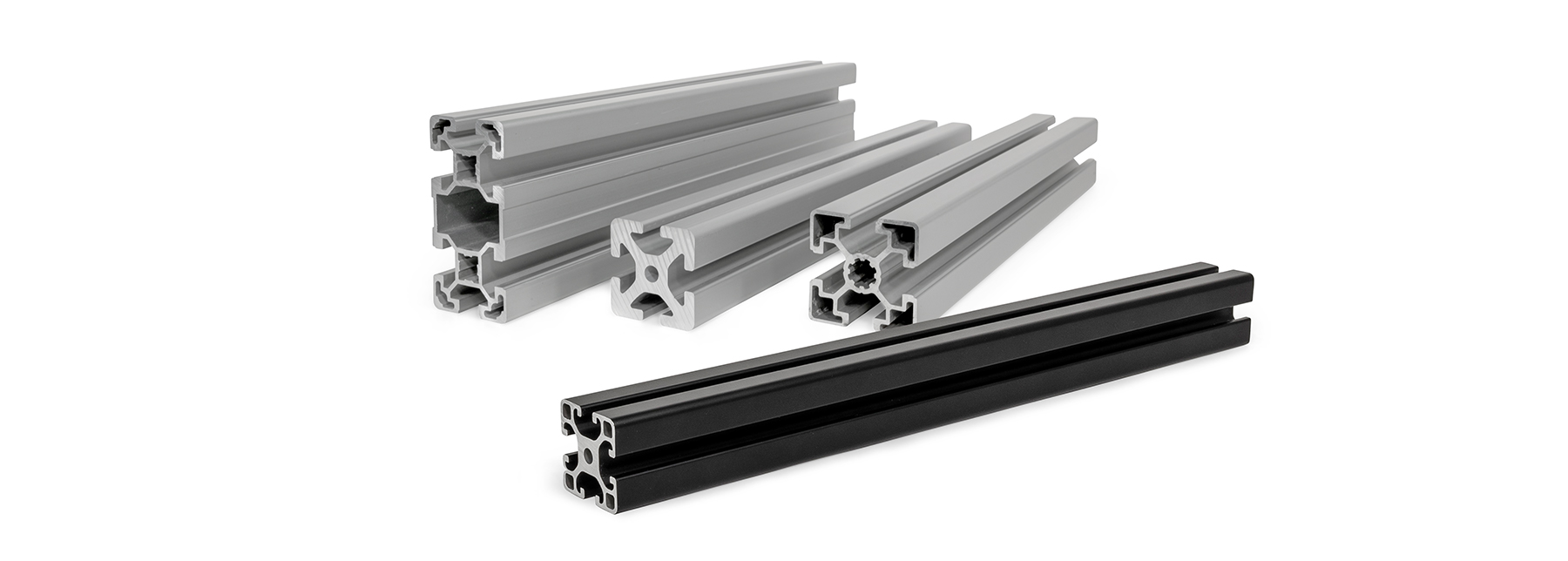 GN 10i aluminiumprofielen in de kleur zwart