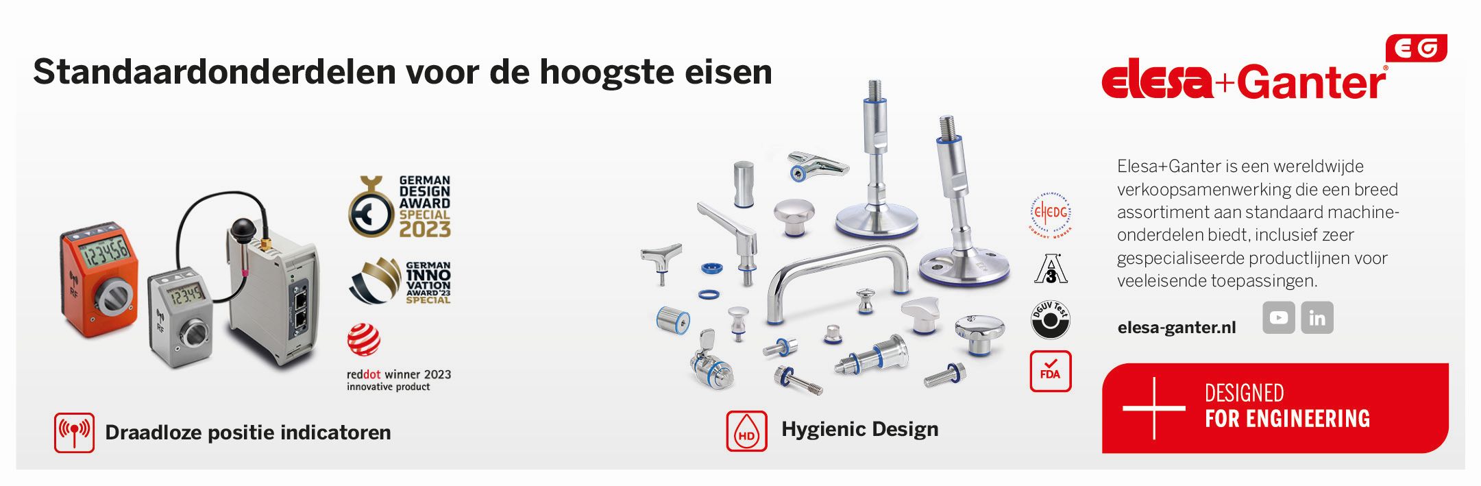 Hygienic Design en positie indicatoren